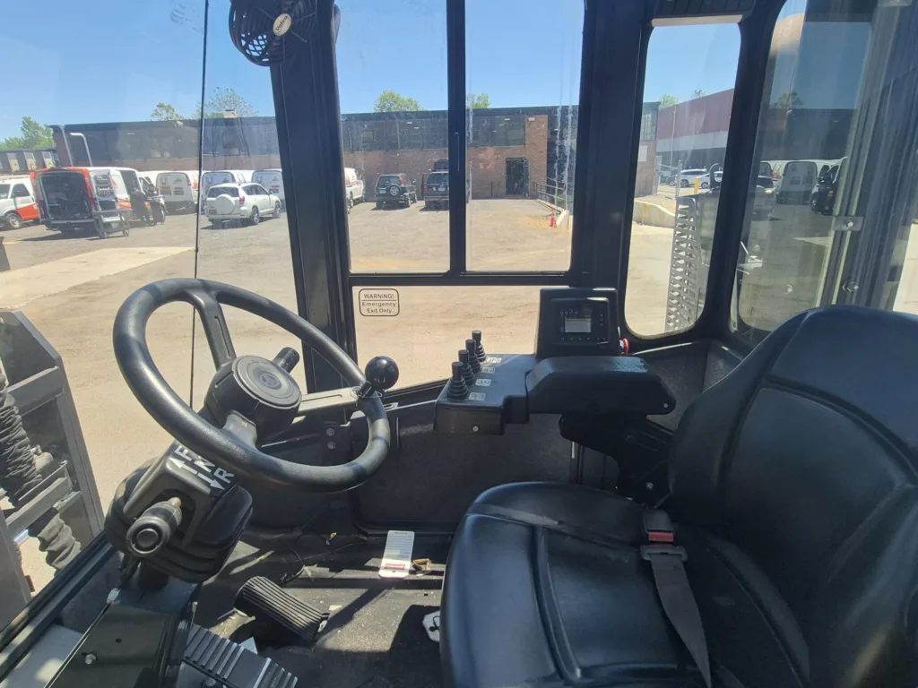 Toyota High-Capacity Diesel Forklift, inside view, cabin