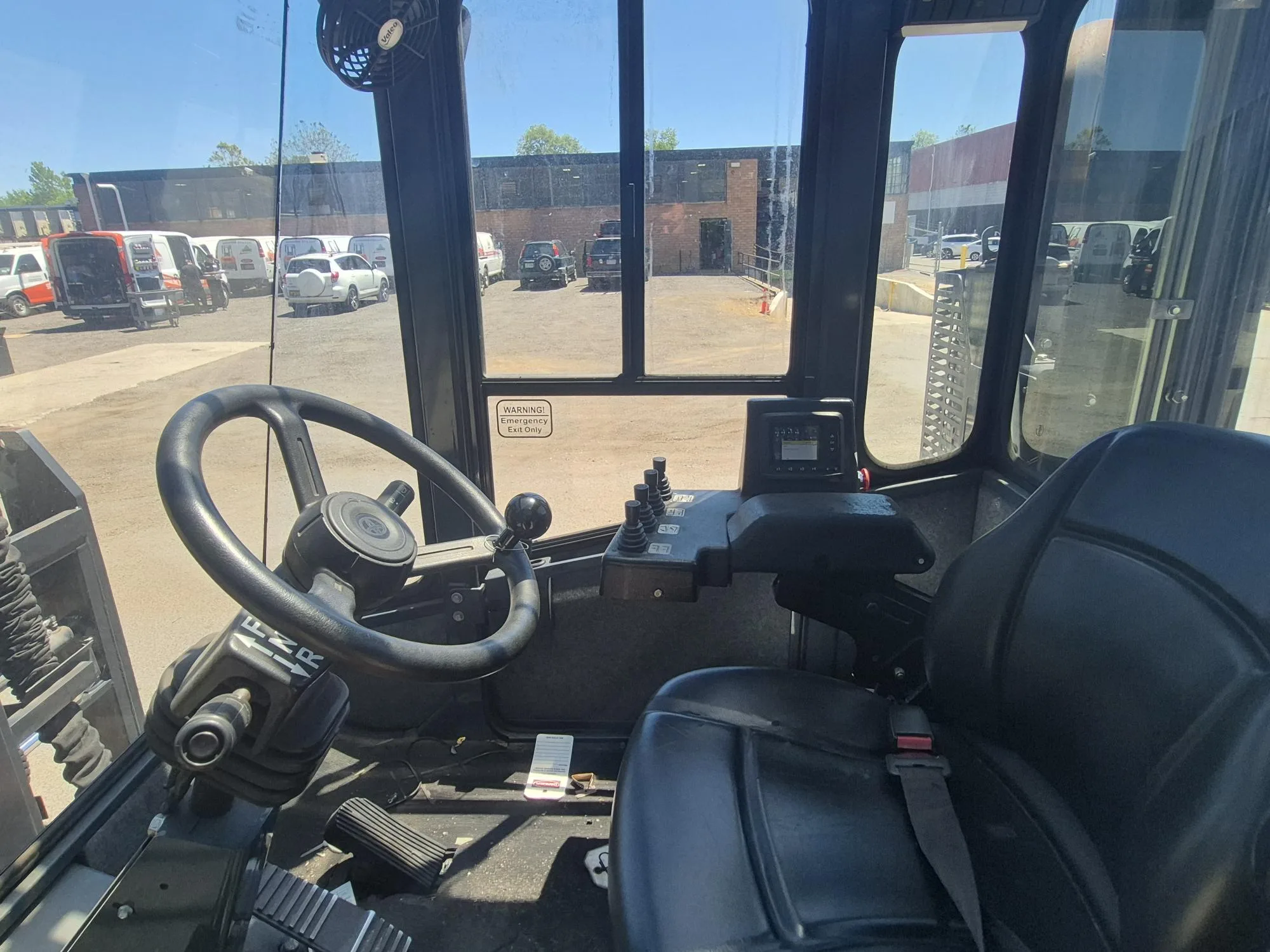 Toyota High-Capacity Diesel Forklift, inside view, cabin