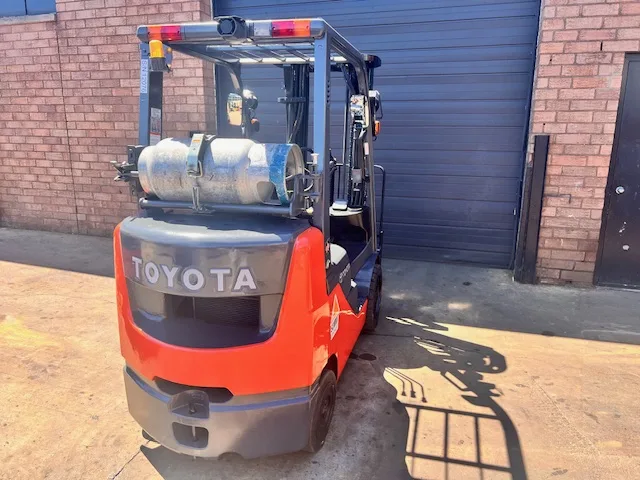 Toyota Cushion Tire Forklift Back View